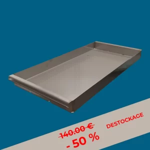 PLATEAUX INOX 620X300 BORDS 50 MM