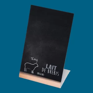 ETIQUETTE CHEVALET ARDOISE LAIT DE BREBIS