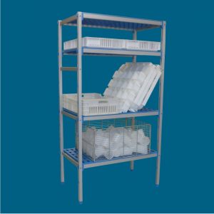 ALUMINIUM, STAINLESS STEEL AND PLASTIC SHELVES