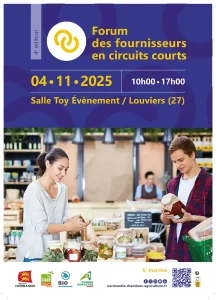 Affiche du forum des fournisseurs en circuit court de normandie